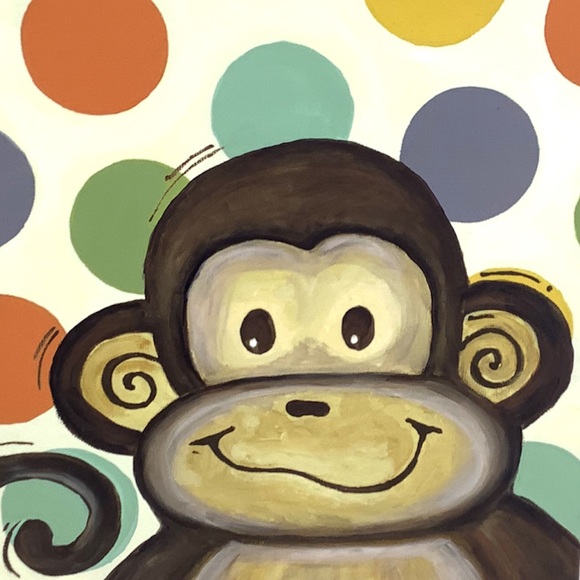 CHILDREN’S MONKEY 🐵 CANVAS WALL ART - Picture 2 of 6
